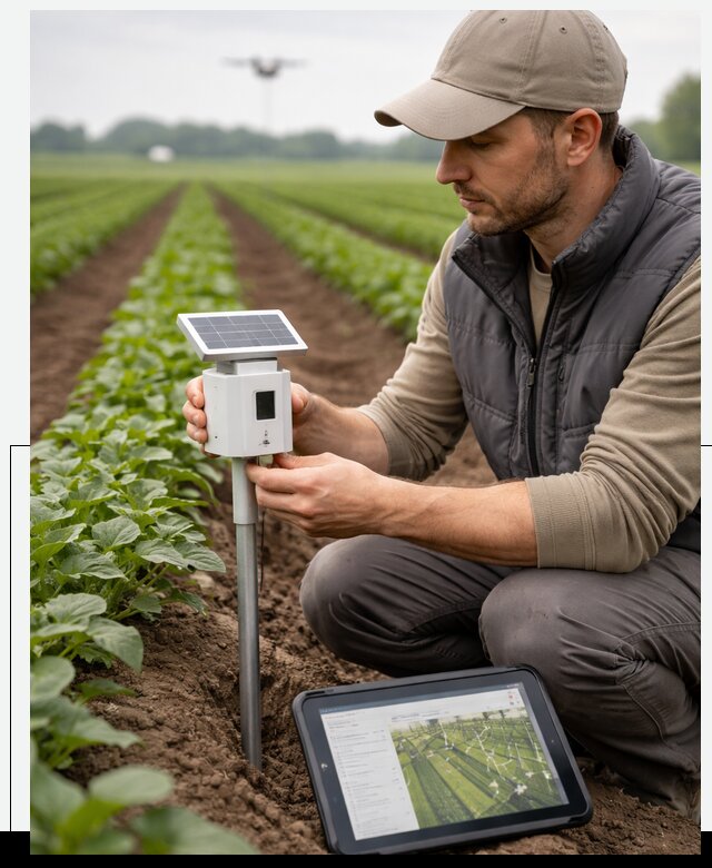 IoT мониторинг сельскохозяйственных полей и контроля в Вичуге